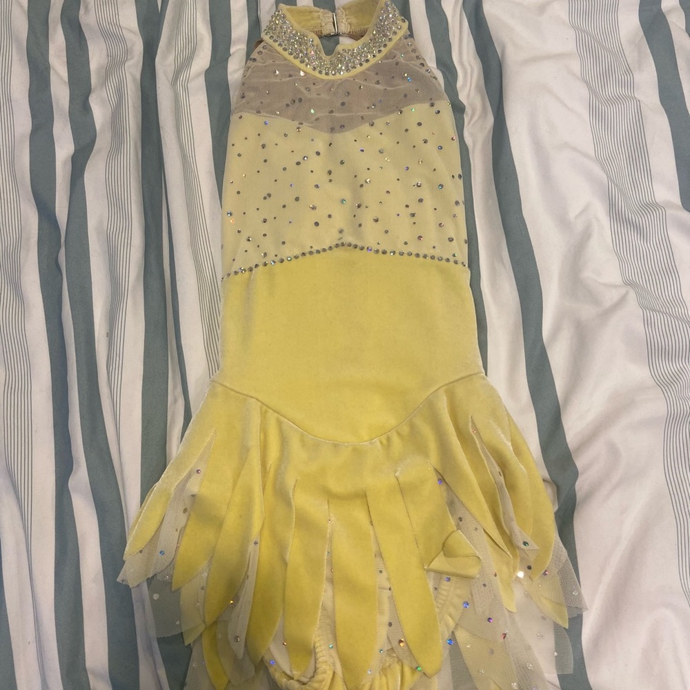 Sharene girls large Swarovski velvet ice skating competition dress